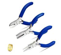 SPEEDWOX Lot de 3 pinces à nez plat pour réparation de bijoux 3" Mini pinces à nez plat Pinces fines diagonales Perles professionnelles Outil à main Micro Précision DIY Hobby