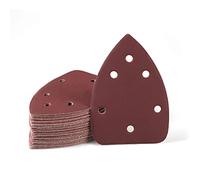 SPEEDWOX Lot de 30 Bandes Abrasives pour Ponceuse à 6 Trous, Grain 400, Crochet et Boucle pour Ponçage, Travail du Bois, Meulage, Polissage
