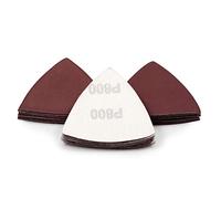 SPEEDWOX Lot de 30 feuilles de papier de verre triangulaires auto-agrippant Grain 800 80 mm pour outil oscillant multi-usage, ponceuse de détail