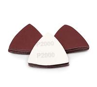 SPEEDWOX Lot de 30 papiers abrasifs triangulaires auto-agrippants grain 2000 80 mm pour outils oscillants, disques de ponçage triangulaires