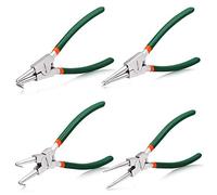 SPEEDWOX Lot de 4 pinces à circlips internes et externes de 22,9 cm - Pinces à circlips - Pinces à anneaux droites et incurvées pour retirer les bagues