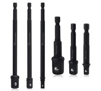 SPEEDWOX Lot de 6 adaptateurs de douille à impact de 7,6 cm et 15,2 cm, ensemble d'adaptateurs de douilles à choc 1/4, 3/8, 1/2, tournevis à tige hexagonale 1/4