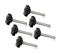 SPEEDWOX Lot de 6 boutons à vis de serrage M6 x 35 - Forme hexagonale prune - Filetage métrique