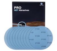 SPEEDWOX Mesh abrasif 9 pouces ponceuse de cloisons sèches papier de verre 150 grain 10pcs disque de ponçage de cloisons sèches à crochet et à boucle sans poussière disques de ponçage d’oxyde