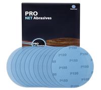 SPEEDWOX Mesh abrasif 9 pouces ponceuse de cloisons sèches papier de verre 180 Grit 10pcs disque de ponçage de cloisons sèches à crochet et à boucle sans poussière disques de ponçage d’oxyde