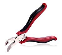 SPEEDWOX Mini pince à bec courbé pour bijoux, micro chaîne à bec long fonctionnelle, pince à long bec avec ressort, outil professionnel incurvé à 45 degrés, acier au chrome vanadium 10,4 cm