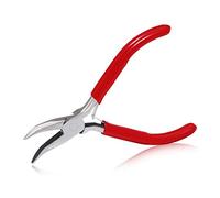 SPEEDWOX Mini pince à bec courbé pour la fabrication de bijoux - 12,7 cm - Mâchoires lisses - Outils pour bijoux - Pince fine de précision - Outil professionnel pour perles - Loisirs créatifs