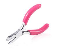 SPEEDWOX Mini pince diagonale de 7,6 cm avec poignée en PVC rose, pince à bijoux pour perles, bijoux, loisirs créatifs