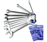 Speedwox Mini Wrench Set Metric 10 PCS INGLITION CORES SETS 4mm-11 mm Open End et Box End Combinaison Spanner Ccare