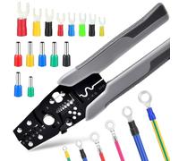 SPEEDWOX outil de sertissage de fil avec décapant pinces à sertir pinces à sertir pour connecteurs électriques isolés outil sertissage électrique coupe multifonctionnelle décapage