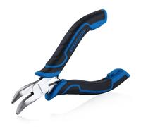 SPEEDWOX Pince à bec courbé Mini pince à bec courbé 45 degrés pour la fabrication de bijoux Poignée en pvc avec ressorts à double feuille Pince à bec courbé pour la fabrication de bijoux, réparation