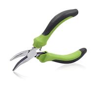 SPEEDWOX Pince à bec courbé pour la fabrication de bijoux - 12,7 cm - Pince à perles avec mâchoire lisse Mini outil de perlage pour loisirs créatifs et bricolage avec ressort