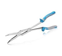 SPEEDWOX Pince à bec long coudé à double joint - Pince à bec coudé à 45 degrés - Pince à longue portée avec joint à action composée - Pince à double pivot de 33 cm - Pince à action composée extra