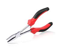 SPEEDWOX Pince à bec plat à longue portée,6.5" mini pince à bec de canard avec poignées en TPR à haut effet de levier pour la fabrication de bijoux pour les espaces étroits difficiles à atteindre