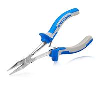 SPEEDWOX Pince à bec plat fin de 15,2 cm de long pour la fabrication de bijoux, mâchoire lisse, enroulement de fil pour les espaces étroits difficiles à atteindre