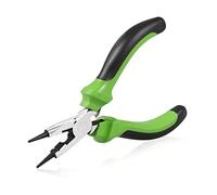 SPEEDWOX Pince à bijoux à bec rond de 12,7 cm avec cutter, mini pince à bec rond, pince à cintrer les fils, outils coupants latéraux pour la fabrication de bijoux