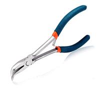 SPEEDWOX Pince à nez courbé longue portée 6" 45 degrés courbée à chaîne mini nez mince lisse mâchoires coniques de précision pour les zones confinées effet de levier élevé