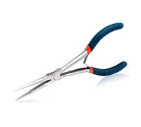 SPEEDWOX Pince à nez long avec fil de précision 7" Mini pince à boucle fine Poignées antidérapantes Mâchoires lisses Effet de levier élevé Réduit les efforts pour la fabrication de bijoux