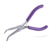SPEEDWOX Pince à nez pliée à mâchoire lisse 45 degrés pour bijoux, fil de pliage et préhension