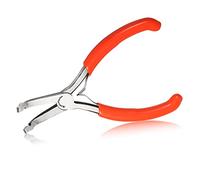 SPEEDWOX Pince à sertir de bijoux de 12,7 cm, pince à sertir pour perles de nez courbée, fabrication de bijoux en acier à haute teneur en carbone pour sertir les perles