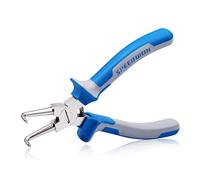 SPEEDWOX Pince circlip interne avec mâchoire droite de 17,8 cm, pince à clip de précision en forme de C, pince à bout fixe, poignées en TPR