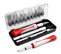 SPEEDWOX Set de couteaux artisanaux Couteau loisirs 3 pièces avec 10 lames de couteau Exacto 150 pièces Lames n° 11 Kit artisanaux précision pour la sculpture, le modelage