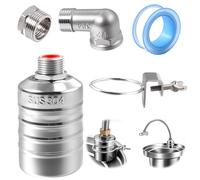 SPEEDWOX Valve flottante 304 en acier inoxydable ensemble de vanne flottante automatique 1/2" à 3/4" contrôleur de niveau d‘eau pour réservoirs d’eau tour de piscines