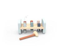Speedy Monkey Banc à Marteau, 21,7 x 9,5 x 11 cm, Multicolore, Jouet en Bois pour Enfants, détails soignés, Excellente idée Cadeau