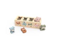 SPEEDY MONKEY Boîte en bois en forme d'animal pour tout-petits de 12 mois et plus | Jouet trieur de formes en bois | Puzzle d'apprentissage des couleurs et des animaux | Jouet éducatif pour enfants