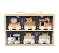 Speedy Monkey Ensemble de jouets en bois - Mallette de rangement compacte - À partir de 3 ans