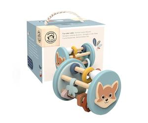 Speedy Monkey Hochet Fox Roller pour bébé | Jouet sensoriel en bois pour nourrissons | Hochet de développement pour ramper et motricité | Jeu d'apprentissage précoce pour bébés et nouveau-nés 6 mois