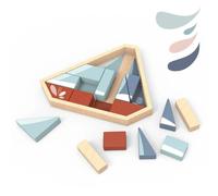 Speedy Monkey Puzzle de blocs de bateau pour tout-petits de 12 mois et plus | Jouet de construction en bois de 15 pièces en forme et blocs | Puzzle casse-tête | Tri éducatif, jeu de blocs empilables