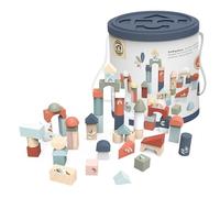 NICI Blocs de construction Speedy Monkey SP1009 – 50 pièces en bois multicolores 18 x 18,8 cm