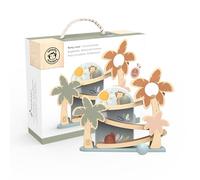 Speedy Monkey SP1019 - Train de Rampe en Bois coloré - 35,6 x 11,6 x 34 cm - Jouet pour Enfants - Détails soignés - Excellente idée Cadeau