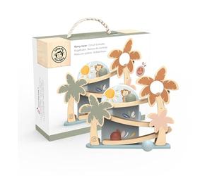 Speedy Monkey SP1019 - Train de Rampe en Bois coloré - 35,6 x 11,6 x 34 cm - Jouet pour Enfants - Détails soignés - Excellente idée Cadeau