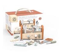 Speedy Monkey SP3017 Établi 2 en 1, boîte à Outils, 25 x 13,5 x 15 cm, Jouet en Bois pour Enfants, détails soignés, Excellente idée Cadeau