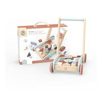 Speedy Monkey Trotteur avec Blocs de Construction et système de freinage pour Plus de sécurité 34,9 x 24,9 x 40 cm Multicolore Jouet en Bois pour Enfants Détails soignés Excellente idée Cadeau