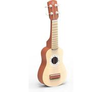 Speedy Monkey Ukulélé pour enfants de 40,6 cm | Instrument de musique en bois certifié FSC® pour les tout-petits et les enfants | Jouet musical pour enfant avec 4 cordes en nylon, finition terre cuite