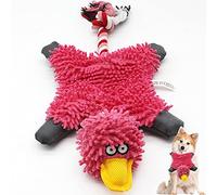 Speedy Panther Jouets couineurs pour chiens de grande taille, jouets en peluche pour l'ennui - Jouets en corde souple pour chiens de petite, moyenne et grande taille (rose)