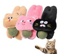 Speedy Panther Lot de 3 jouets interactifs pour chat avec balles d'herbe à chat, jouets à mâcher en peluche, jouets de nettoyage dentaire pour chat