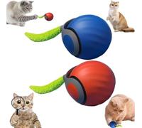 Speedy Tail Jouet pour chat Speedy Tail 2.0, jouet interactif intelligent avec 2 modes, balle à déplacement automatique pour chats d'intérieur à deux vitesses, rechargeable par USB, balle #Organe+bleu