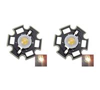 Speesy 2X 3W Haute Puissance Etoile LED Lampe Ampoule (Blanc Chaud)