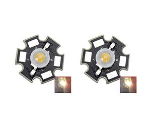 Speesy 2X 3W Haute Puissance Etoile LED Lampe Ampoule (Blanc Chaud)