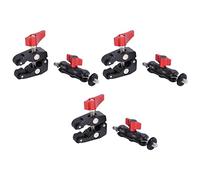 Speesy 3X SLR Caméra Bras Double Hot Shoe Tête Une Boule Crab Claw Clip Support Universel pour Moniteur Pince Une Boule Support Super Titulaire