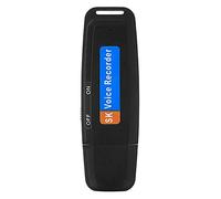 Speesy Enregistreur Vocal Audio NuméRique USB Rechargeable U-Disk Mini Enregistreur Activé par Dictaphone - Noir