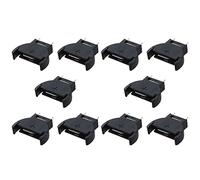 Speesy Lot de 10 supports de batterie au lithium en plastique noir en plastique CR2032