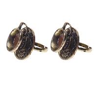 Speesy Lot de 2 bagues rétro en métal pour tasse à café et thé, Métal