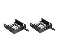 Speesy Lot de 2 panneaux de lecteur optique pour disque dur SSD 5,25" compatible avec 2,5 SATAIII 7-9,5 mm Compartiment pour disque dur interne pour boîtier PC de bureau