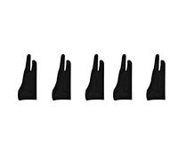 Speesy Lot de 5 gants d'artiste pour tablette - Gants de dessin numérique à deux doigts - Gants de rejet épais pour bloc graphique (M)