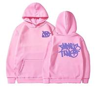 sPeesy Minus-Two Y2K Sweat à capuche imprimé pour homme et femme Style baggy Hip Hop Vintage 2023 Outdoor Casual Manches longues Graphique Cordon de serrage Pull Unisexe Streetwear, Rose (02), L